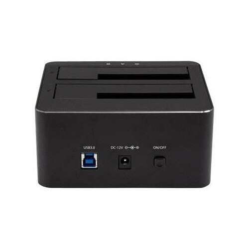 StarTech.com Dual Bay SATA HDD Docking Station - for 2 x 2.5 / 3.5" SATA SSD / HDD - Hot Swap - Hard Produktbild Additional View 1 L