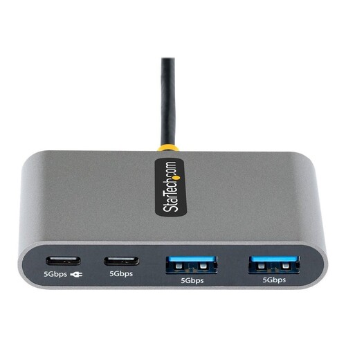 StarTech.com 4-Port USB-C Hub with 100W Power Delivery Pass-Through Charging, 2x USB-A + 2x USB-C, 5 Produktbild Additional View 4 L