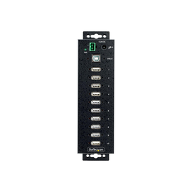 StarTech.com 10-Port Industrial USB 2.0 Hub, Rugged USB Hub w/15kV Air/8kV Contact ESD Level 4 Prote Produktbild