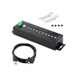 StarTech.com 10-Port Industrial USB 2.0 Hub, Rugged USB Hub w/15kV Air/8kV Contact ESD Level 4 Prote Produktbild Additional View 1 S