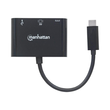Manhattan USB-C Dock/Hub, Ports (x3): HDMI, USB-A and USB-C, 5 Gbps (USB 3.2 Gen1 aka USB 3.0) Produktbild Additional View 2 S