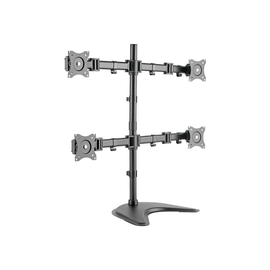 DIGITUS Universeller Vierfach Monitorhalter mit Stand-/ Klemm-Montage Produktbild
