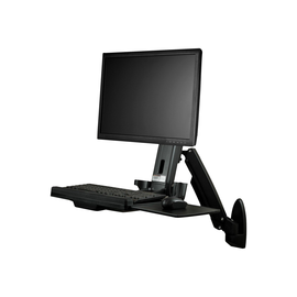 StarTech.com Wandmontage Sitz-/ Steh Workstation - 1 Monitor bis zu 24" - VESA - Höhenverstellbarer Produktbild