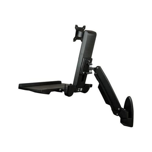 StarTech.com Wandmontage Sitz-/ Steh Workstation - 1 Monitor bis zu 24" - VESA - Höhenverstellbarer Produktbild Additional View 4 L