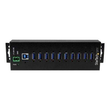 StarTech.com HB30A10AME USB 3.0 Hub (10-Port, Din-Rail,  Industrielle Anwendung, externes Netzteil, Produktbild Additional View 1 S