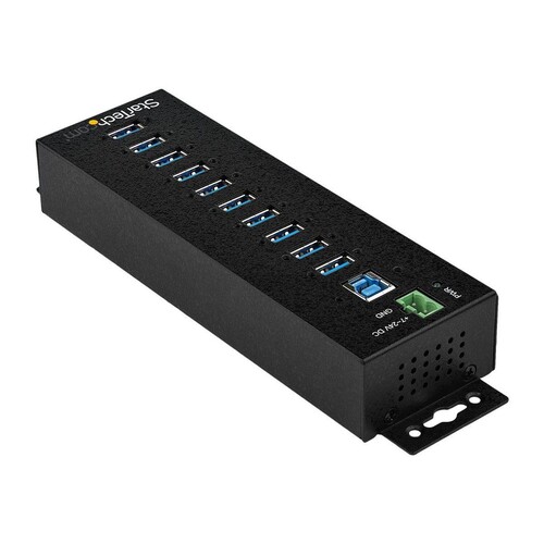 StarTech.com HB30A10AME USB 3.0 Hub (10-Port, Din-Rail,  Industrielle Anwendung, externes Netzteil, Produktbild Additional View 4 L
