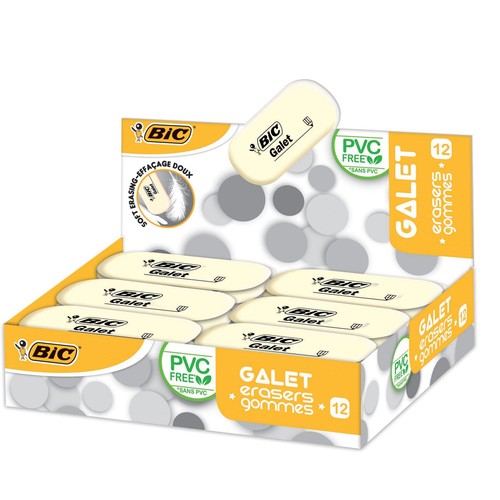 Radiergummi Galet 58x28x13mm weiß Kautschuk BIC 927866 Produktbild Additional View 1 L