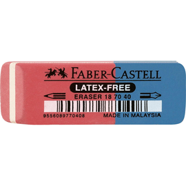 Radiergummi 7070-40 50x18x8mm rot/blau Kautschuk Faber Castell 187040 Produktbild