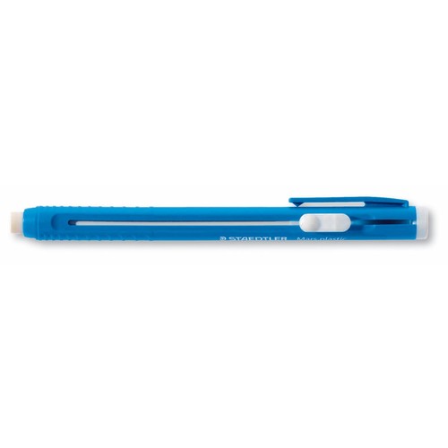 Radierstift Mars plastic mit Clip und Schieberegler blau Staedtler 52850 Produktbild