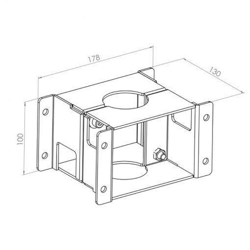 Hagor CPS - Back to Back Rail adapter for pole-series Produktbild Additional View 1 L