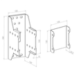 Hagor CPS - Back to Back Rail adapter for from wall installation Produktbild Additional View 1 S