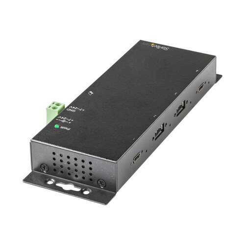 StarTech.com 4 Port USB-C Hub 10 Gbit/s -Metall  Industrieller USB-C Hub - 2x USB-C & 2x USB-A - ESD Produktbild Additional View 1 L