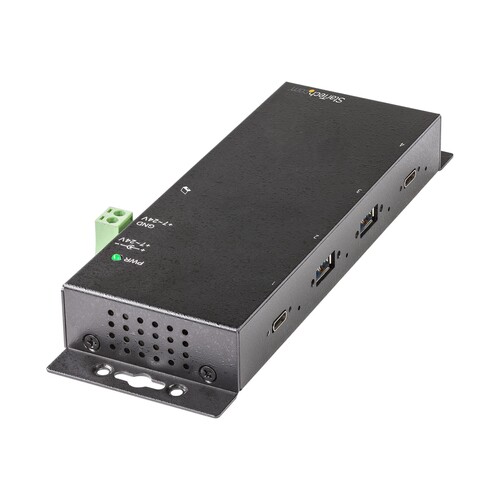 StarTech.com 4 Port USB-C Hub 10 Gbit/s -Metall  Industrieller USB-C Hub - 2x USB-C & 2x USB-A - ESD Produktbild Additional View 2 L