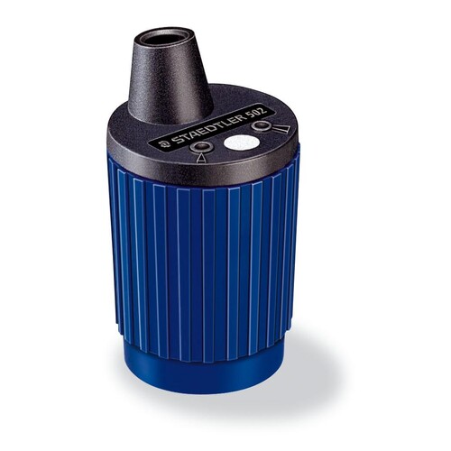 TK-Minenspitzer mit Behälter rund hoch blau Staedtler 502 Produktbild Front View L