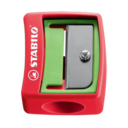 Spitzer einfach ohne Behälter für extradicke Woody-Stifte keilform rot,grün,blau Stabilo 4548/12 Produktbild Additional View 1 L
