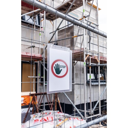 Plakattasche DIN A4 mit Kabelbinder wasserdicht transparent Durable 502719 262x340x0,6mm (PACK=5 STÜCK) Produktbild Additional View 5 L