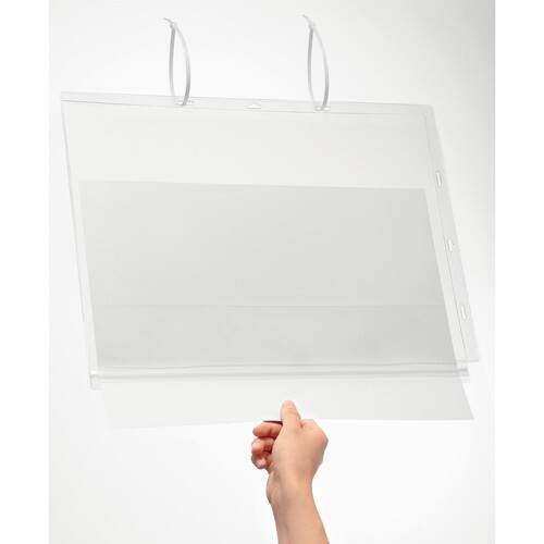 Plakattasche DIN A3 mit Kabelbinder wasserdicht transparent Durable 502819 335x445x0,6mm (PACK=5 STÜCK) Produktbild Additional View 2 L