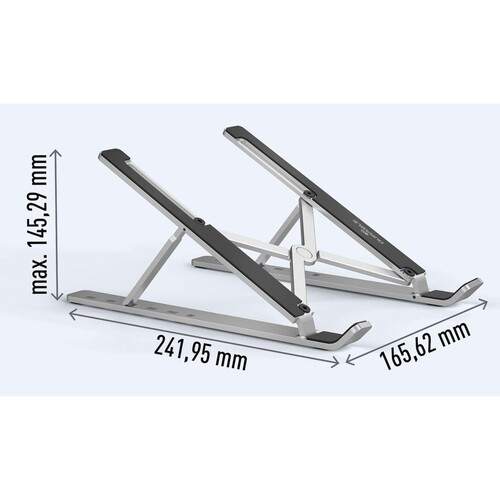 Laptop Ständer FOLD bis 15 Zoll silber Aluminium Durable 505123 Produktbild Additional View 1 L
