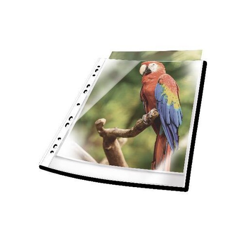 Prospekthüllen PREMIUM oben offen 80µ PP A4 glasklar/weiß Durable 265402 (PACK=10 STÜCK) Produktbild Front View L