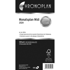 Monatsplan 2024 für Organizer Midi 96x172mm Chronoplan 50514 Produktbild