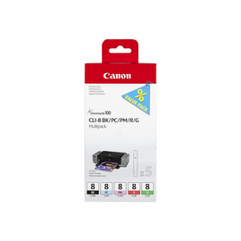 Canon CLI Value Pack 8 Multipack - 13 ml - Schwarz, Cyan, Magenta, Rot, grün Produktbild