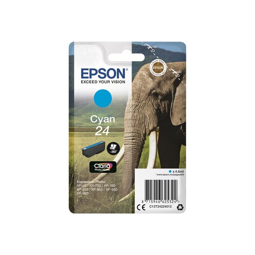 Epson 24 - 4.6 ml - Cyan - Original - Tintenpatrone Produktbild Additional View 1 L