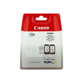 Canon PG-545 / CL-546 Multipack - 2er-Pack - Schwarz, Farbe (Cyan, Magenta, Gelb) Produktbild