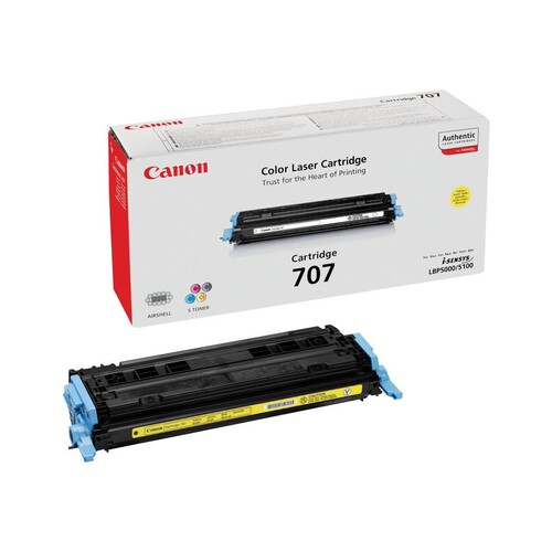 Canon 707Y - Gelb - Original - Tonerpatrone - für i-SENSYS LBP5000, LBP5100 Produktbild Front View L