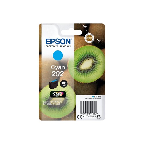 Epson 202 - 4.1 ml - Cyan - Original - Blisterverpackung Produktbild Front View L