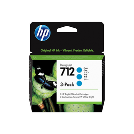 HP 712 - 3er-Pack - 29 ml - Cyan - Original - DesignJet Produktbild