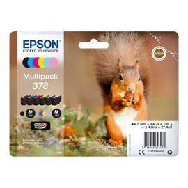 Epson Multipack 378 - 6er-Pack - Schwarz, Gelb, Cyan, Magenta, hellmagentafarben, hell Cyan Produktbild
