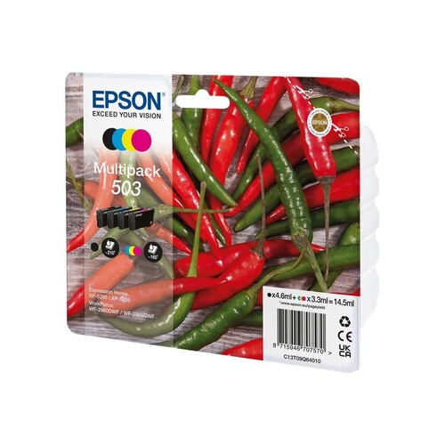Epson 503 Multipack - 4er-Pack - Schwarz, Gelb, Cyan, Magenta Produktbild Front View L