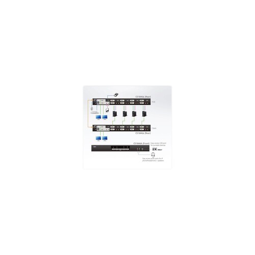 ATEN CS1644A - KVM-/Audio-/USB-Switch - 4 x KVM/Audio/USB Produktbild Additional View 2 L
