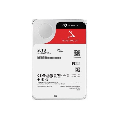 Seagate IronWolf Pro ST20000NE000 - Festplatte - 20 TB - intern - 3.5" (8.9 cm) Produktbild Additional View 3 L