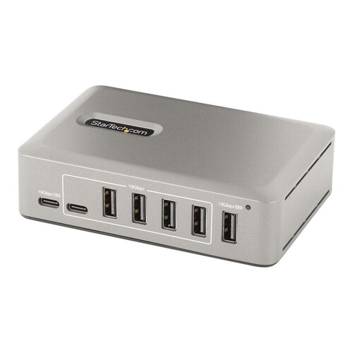 StarTech.com 10-Port USB-C Hub, 8x USB-A + 2x USB-C, Self-Powered w/ 65W Power Supply, USB 3.1 10Gbp Produktbild Additional View 1 L