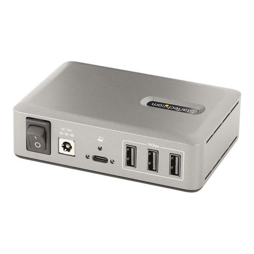 StarTech.com 10-Port USB-C Hub, 8x USB-A + 2x USB-C, Self-Powered w/ 65W Power Supply, USB 3.1 10Gbp Produktbild Additional View 3 L
