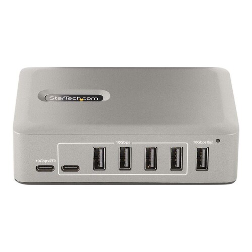 StarTech.com 10-Port USB-C Hub, 8x USB-A + 2x USB-C, Self-Powered w/ 65W Power Supply, USB 3.1 10Gbp Produktbild Additional View 4 L