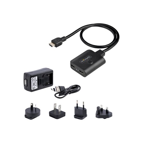 StarTech.com 2-Port HDMI Splitter, 4K 60Hz HDMI 2.0 Video, 4K HDMI Splitter 1 In 2 Out, 1x2 HDMI Dis Produktbild