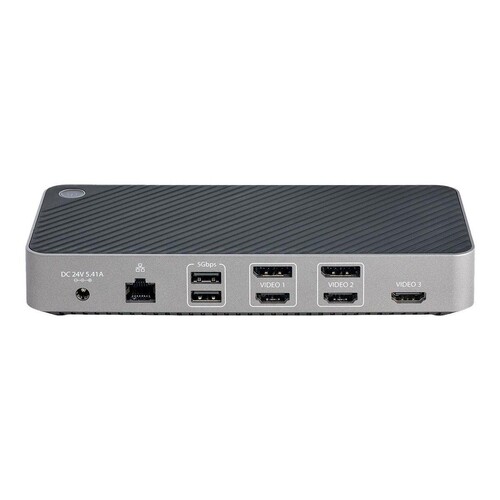 StarTech.com USB-C Triple Monitor Docking Station - HDMI/DP Triple 4k USB-C Dock - 5x USB Hub - GbE Produktbild Additional View 1 L