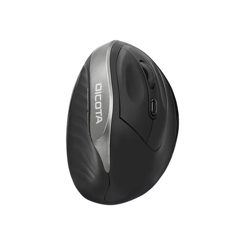 Dicota Relax - Maus - ergonomisch - Für Rechtshänder - 5 Tasten - kabellos - kabelloser Empfänger (U Produktbild Front View L