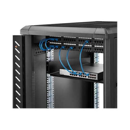 StarTech.com 2 HE 19 Fest montierbarer Fachboden für Server Rack/ Schrank bis 22 Kg - Fachboden für Produktbild Additional View 2 L
