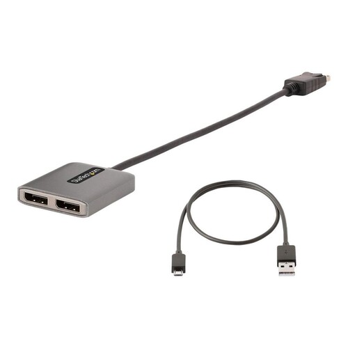 StarTech.com 2-Port DisplayPort MST Hub, Dual 4K 60Hz, DP to 2x DisplayPort Monitor Adapter, DP 1.4 Produktbild Additional View 1 L