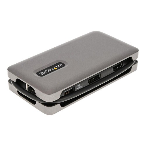 StarTech.com USB-C Multiport Adapter, 4K 60Hz HDMI/DP Video, 3-Port USB Hub, 100W Power Delivery Pas Produktbild Additional View 1 L