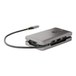 StarTech.com USB-C Multiport Adapter, 4K 60Hz HDMI/DP Video, 3-Port USB Hub, 100W Power Delivery Pas Produktbild Additional View 2 S