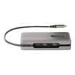 StarTech.com USB-C Multiport Adapter, 4K 60Hz HDMI/DP Video, 3-Port USB Hub, 100W Power Delivery Pas Produktbild Additional View 3 S