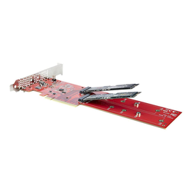 StarTech.com Dual M 2 PCIe AdapterKarte, PCIe x8/ x16 auf Dual AHCI oder NVMe M.2 SSDs, PCI Express Produktbild