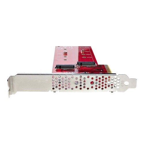 StarTech.com Dual M 2 PCIe AdapterKarte, PCIe x8/ x16 auf Dual AHCI oder NVMe M.2 SSDs, PCI Express Produktbild Additional View 2 L