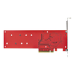 StarTech.com Dual M 2 PCIe AdapterKarte, PCIe x8/ x16 auf Dual AHCI oder NVMe M.2 SSDs, PCI Express Produktbild Additional View 3 S