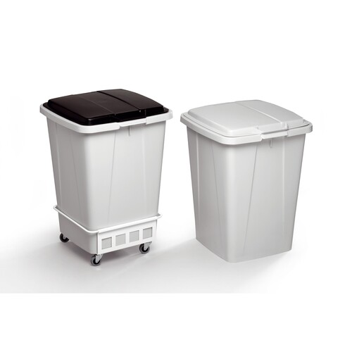 Fahrwagen DURABIN TROLLEY 90 weiß 395x180x385mm Durable 1801668010 für Abfallbehälter Durabin 90 Produktbild Additional View 1 L