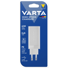 Ladeadapter High Speed Charger weiss (Euro-Stecker) VARTA  57956101401 1x USB Typ-A QC, 2x USB Typ-C PD Produktbild